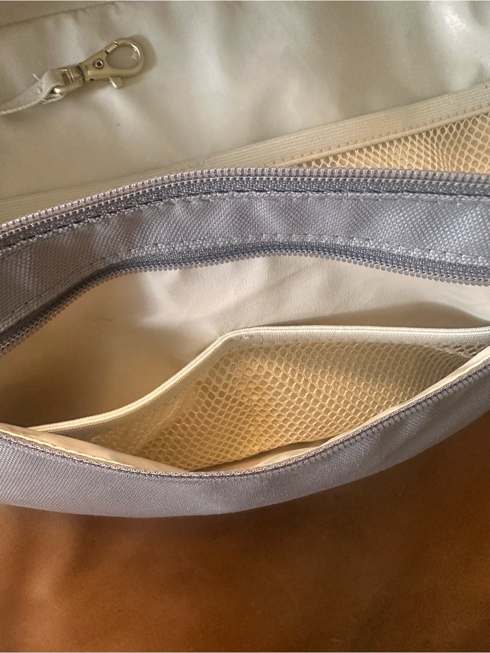 Canvelle Crossbody Fanny Pack Grey Oversized + Jacquard Strap - Picture 12 of 14